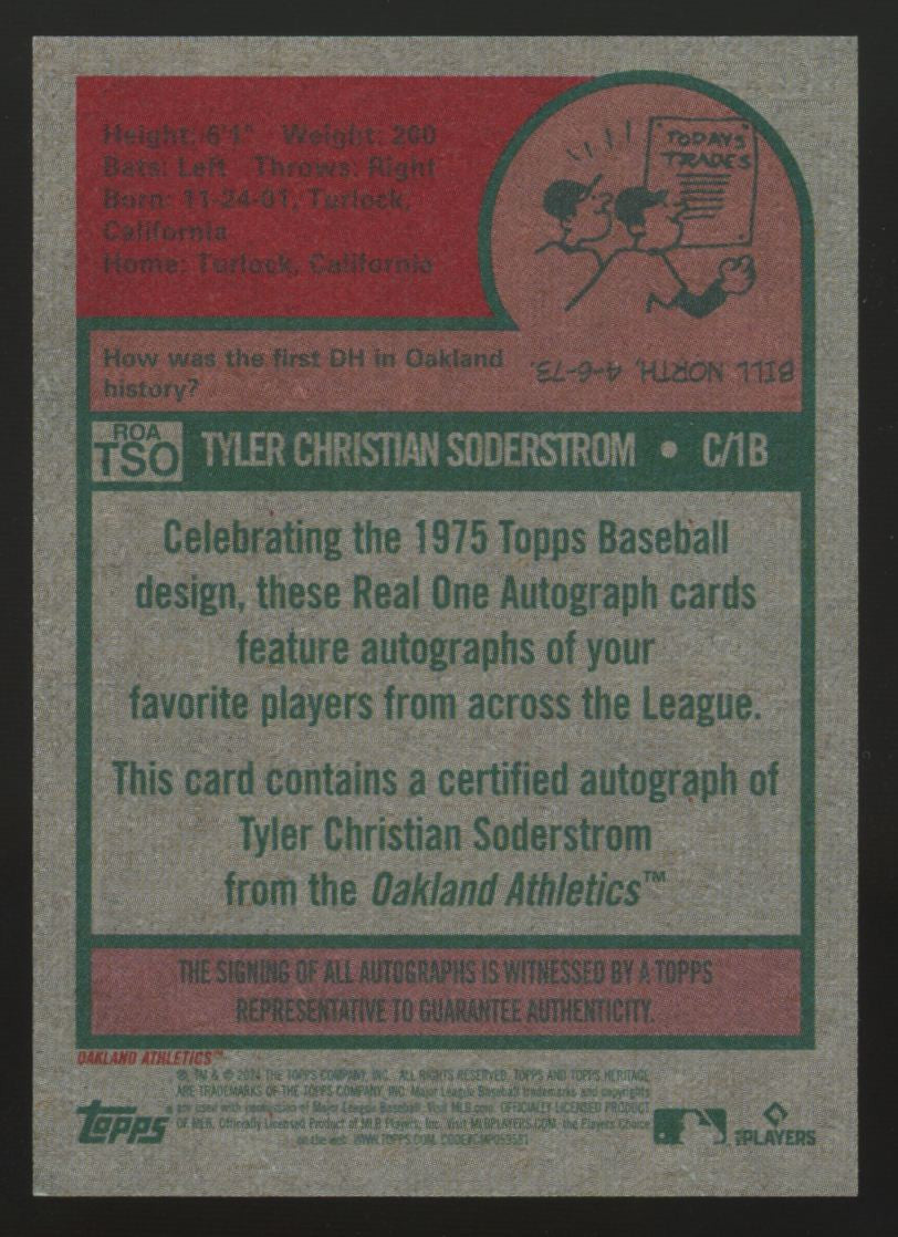 2024 Topps Heritage Tyler Soderstrom RC Real One Auto #ROA-TSO