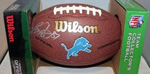 Brandon Pettigrew Detroit Lions NFL Autographed Wilson Football