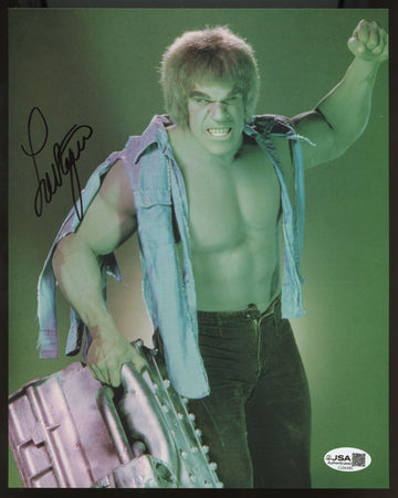 Lou Ferrigno "The Hulk" Signed Autographed Photo 8x10 JSA Authentic