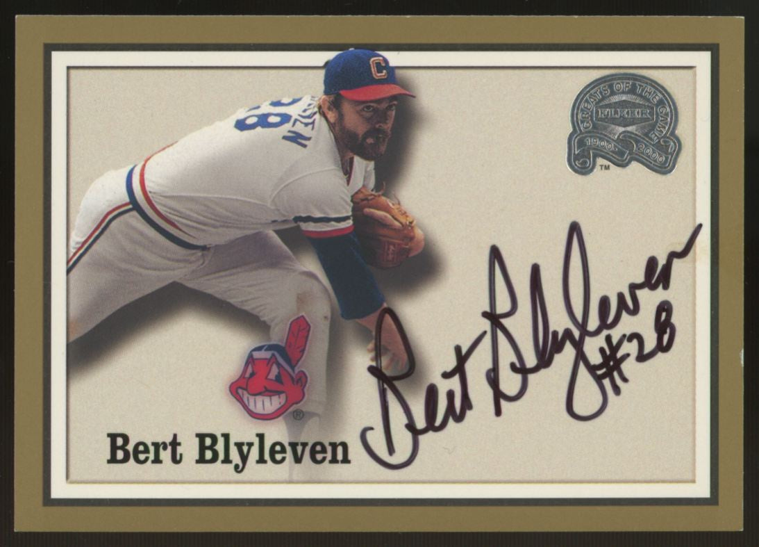 2000 Fleer Greats Of The Game Bert Blyleven Auto
