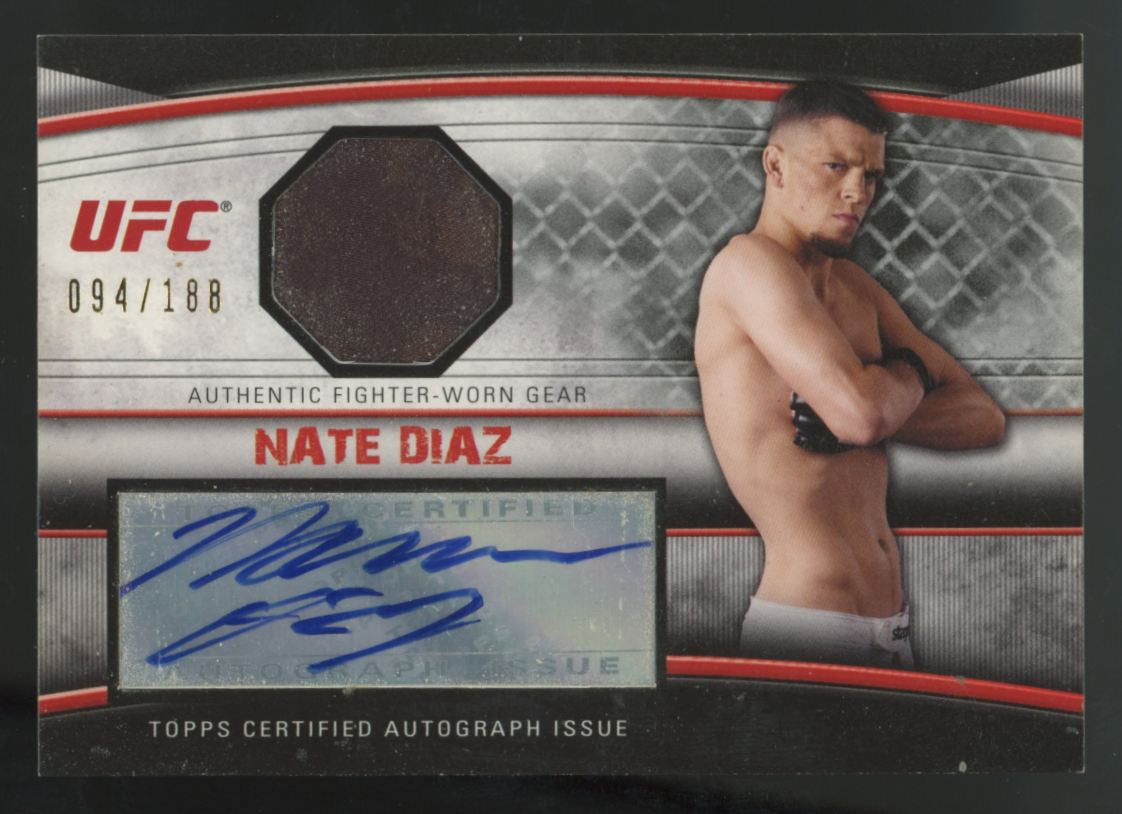 2010 Topps UFC Knockout Nate Diaz Patch Auto /188 #AFG-ND