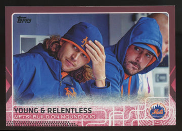 2015 Topps Update Jacob DeGrom Matt Harvey Mothers Day Pink  /50 #US188