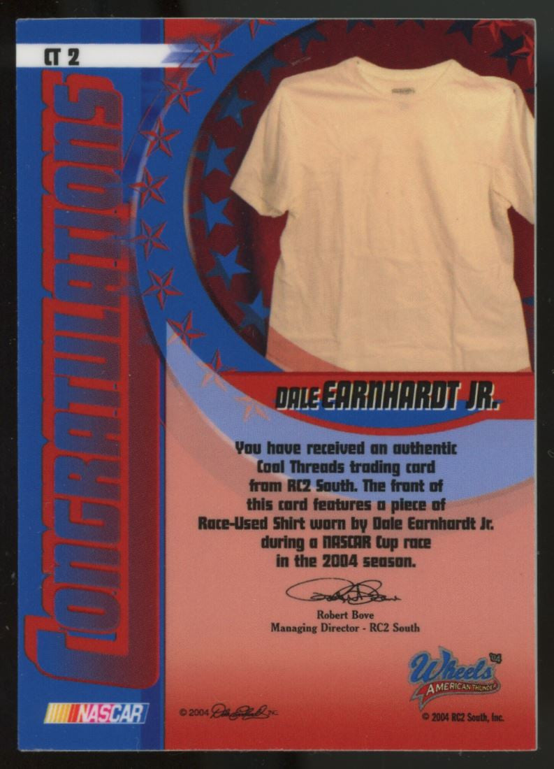 2004 Wheels Dale Earnhardt Jr. Cool Threads Race-Used Shirt /525 #CT2