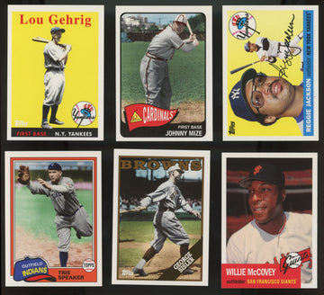 2010 Topps Baseball Vintage Legends Collection Complete Set (50/50)