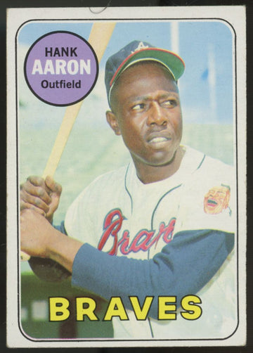 1969 Topps Hank Aaron #100 G/VG (Crease)