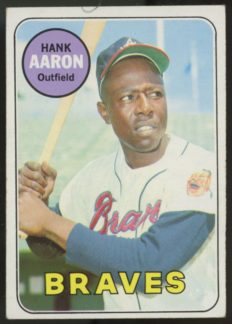 1969 Topps Hank Aaron #100 G/VG (Crease)