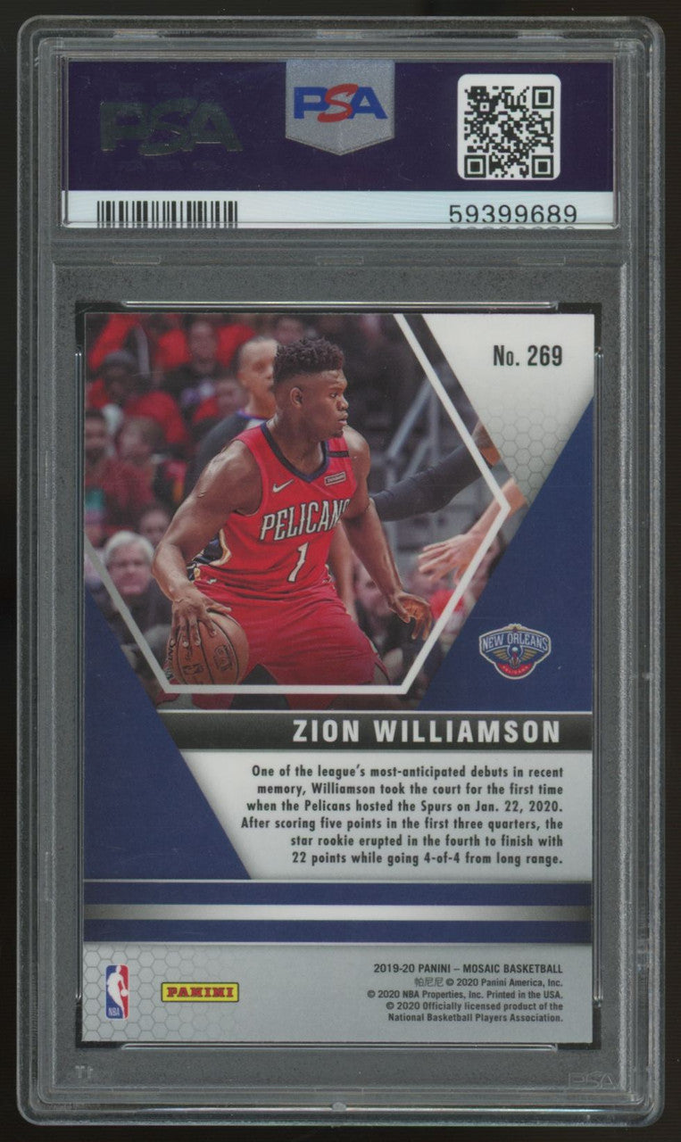 2019/20 Mosaic Zion Williamson RC Debut #269 PSA 10
