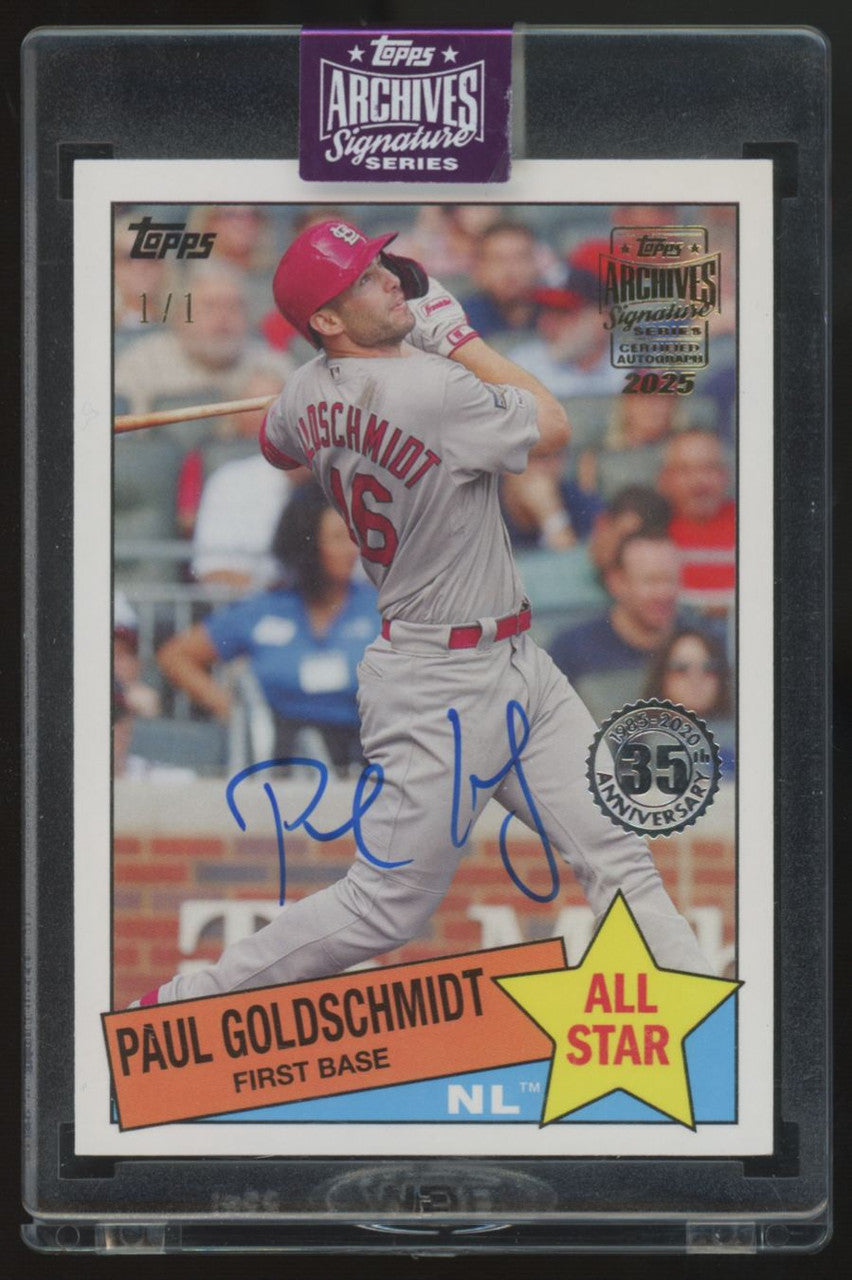 2025 Topps Archives Signature Series Paul Goldschmidt Auto 1/1 #85AS-36