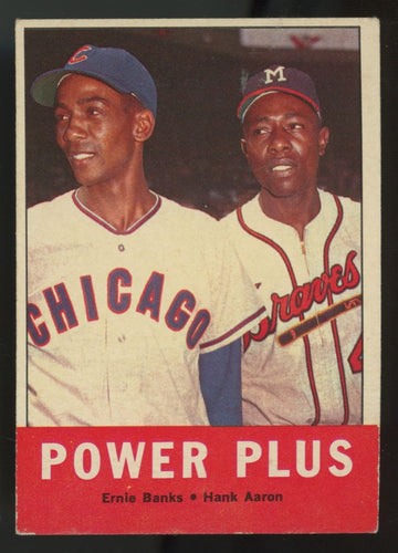 1963 Topps Banks/Aaron Power Plus #242 VG-EX
