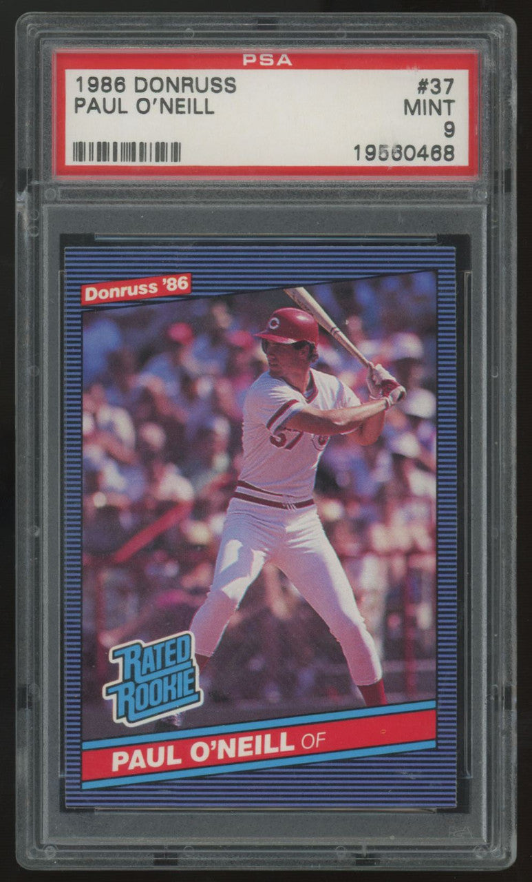 1986 Donruss Paul O'Neill Rated Rookie #37 PSA 9
