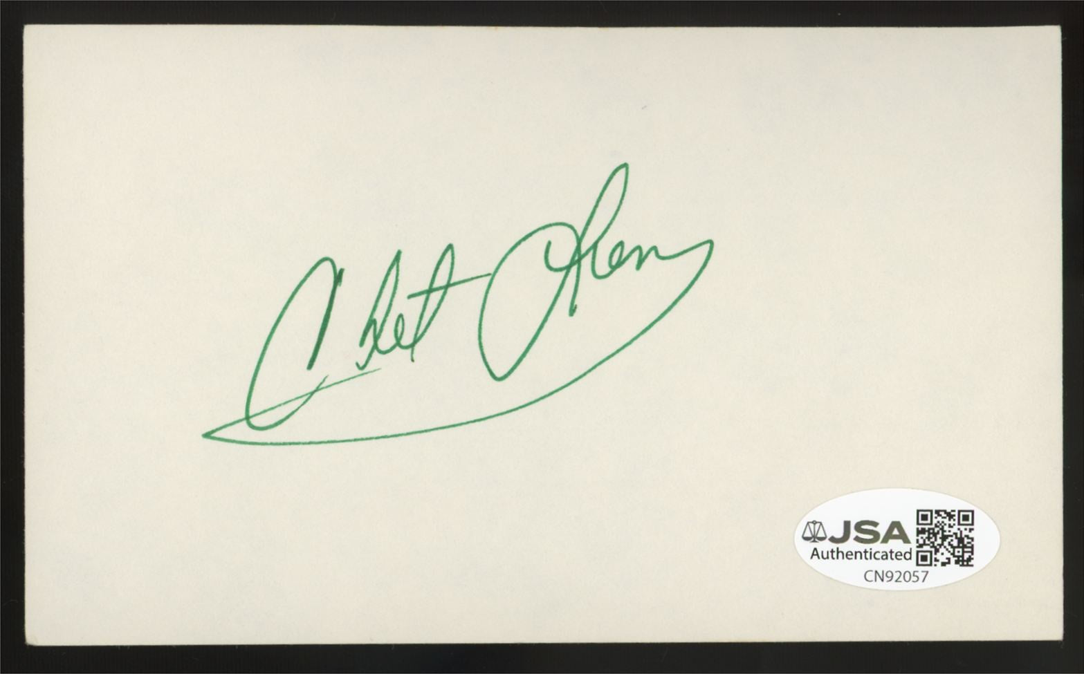 Chet lemon Signed Autographed Index Card JSA Authentic