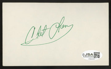 Chet lemon Signed Autographed Index Card JSA Authentic