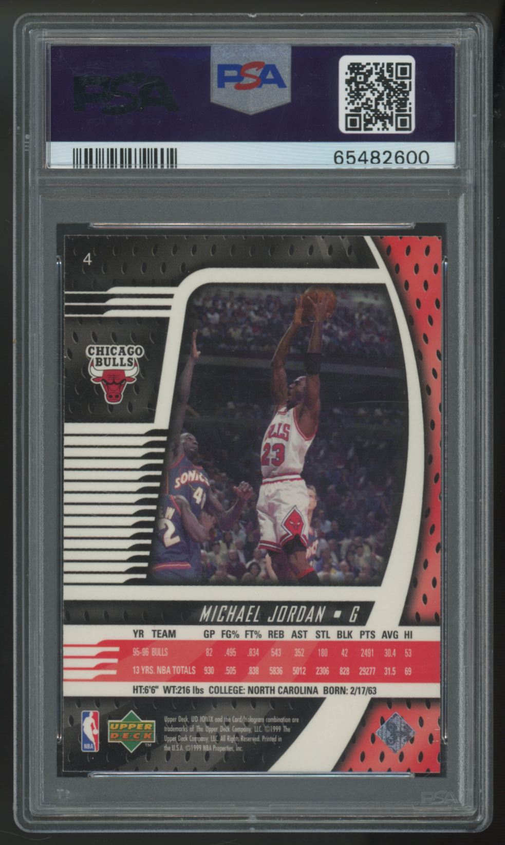 1998-99 Upper Deck Ionix Michael Jordan #4 PSA 9