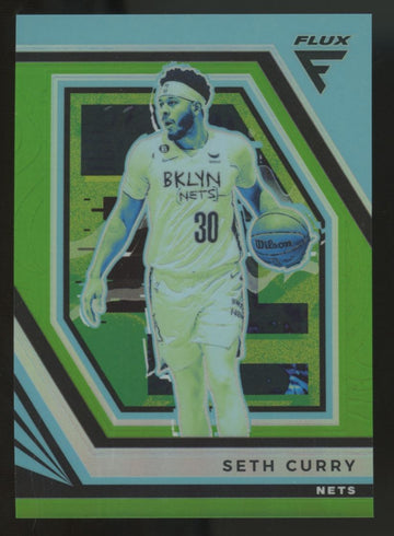 2022-23 Panini Flux Seth Curry Green Prizm /5 #170
