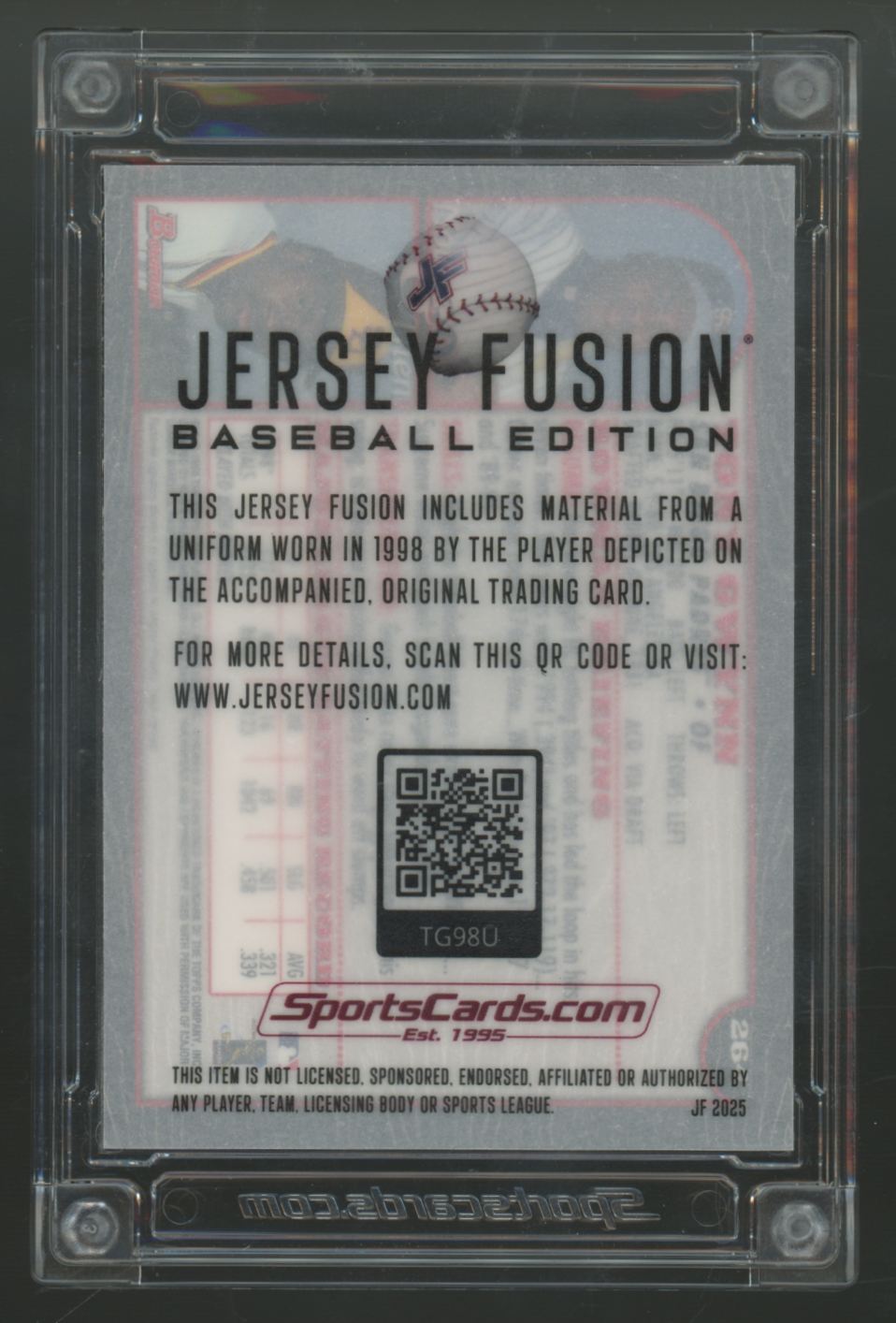 2025 Jersey Fusion Tony Gwynn Dual Patch /25 #264