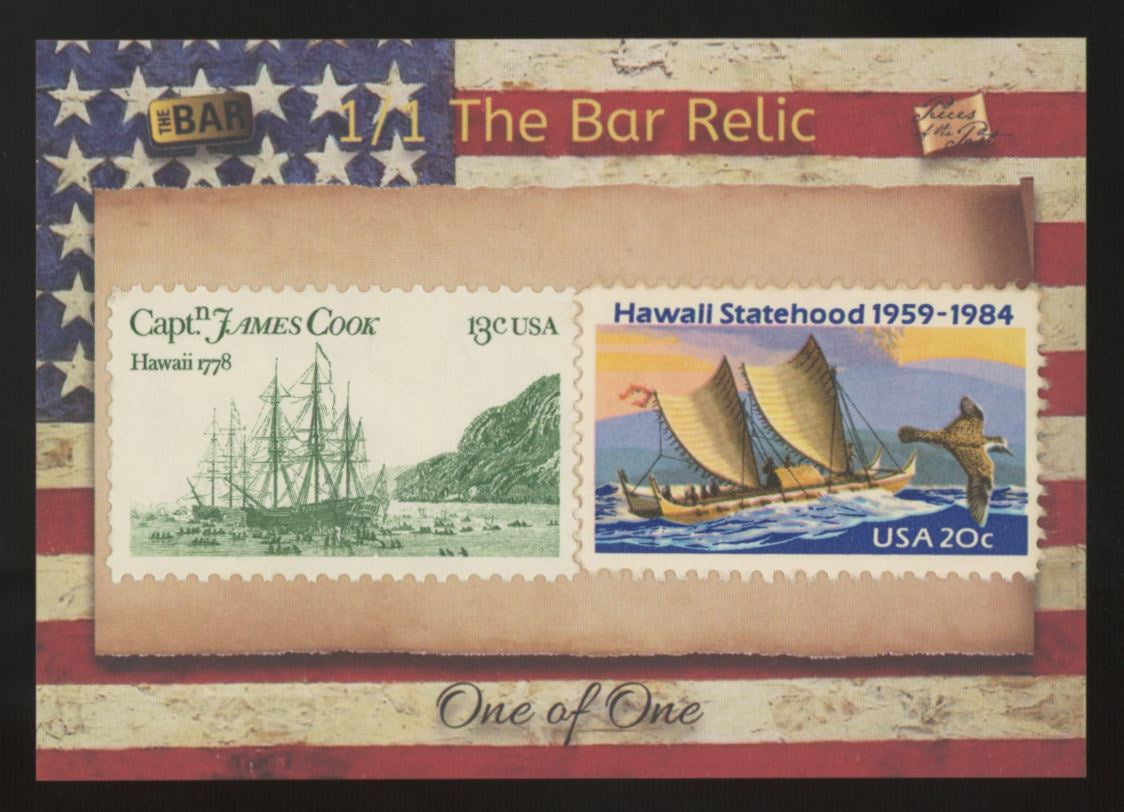2018 Super Products James Cook & Hawaii Statehood Stamp The Bar Relic 1/1