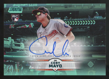 2025 Topps Stadium Club Coby Mayo RC Turquoise Auto /99 #SCBA-CM