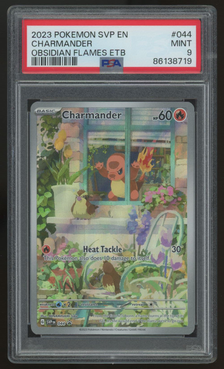 2023 Pokemon Charmander Obsidian Flames ETB Promo #044 PSA 9