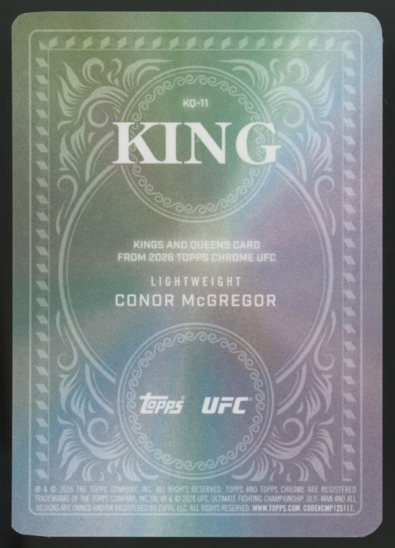 2026 Topps Chrome UFC Conor McGregor Kings And Queens SSP #KQ-11