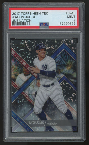 2017 Topps High Tek Aaron Judge RC Jubilation /50 #J-AJ PSA 9
