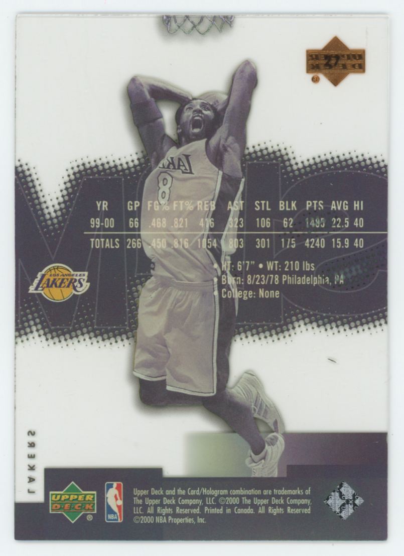 2000-01 Upper Deck Kobe Bryant Slam #27