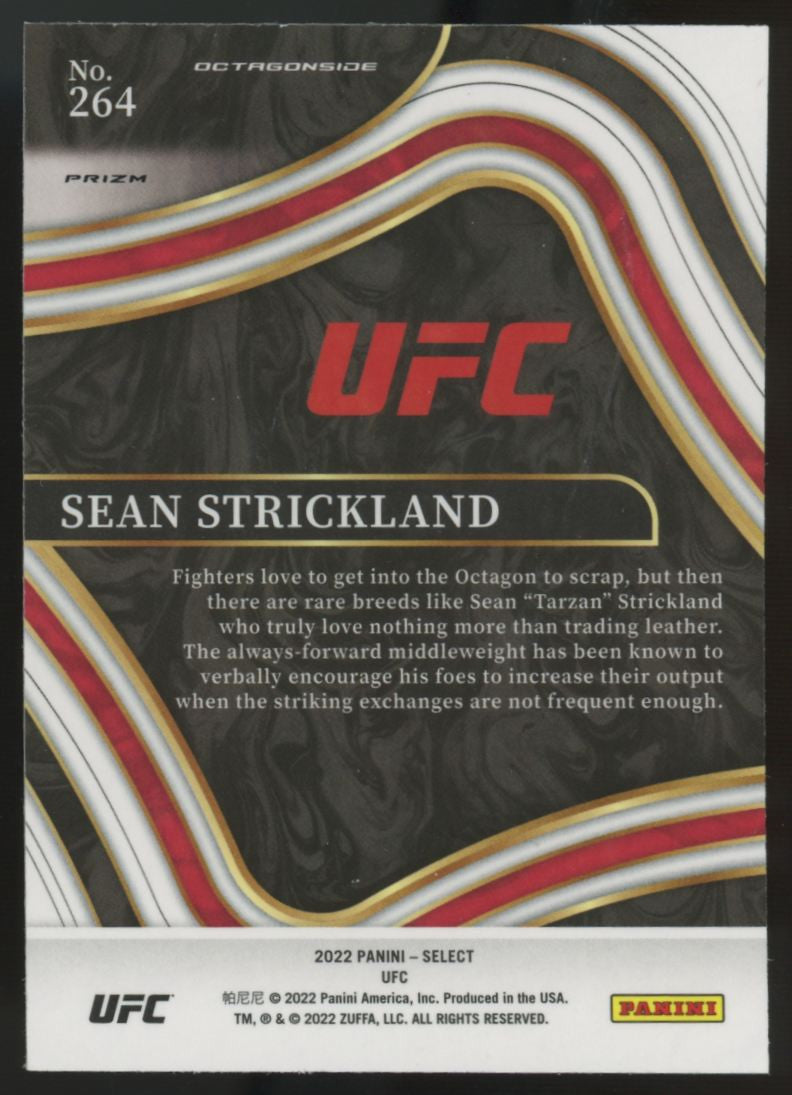 2022 Panini Select UFC Sean Strickland RC Octagonside Disco #264