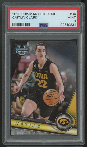 2023/24 Bowman U Chrome Caitlin Clark Prospect #34 PSA 9 *831