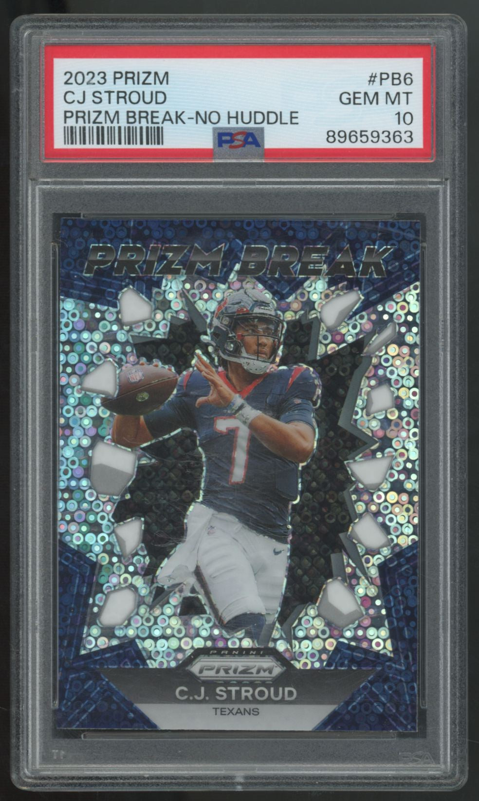 2023 Panini Prizm C.J. Stroud RC No Huddle Prizm Break #PB-6 PSA 10