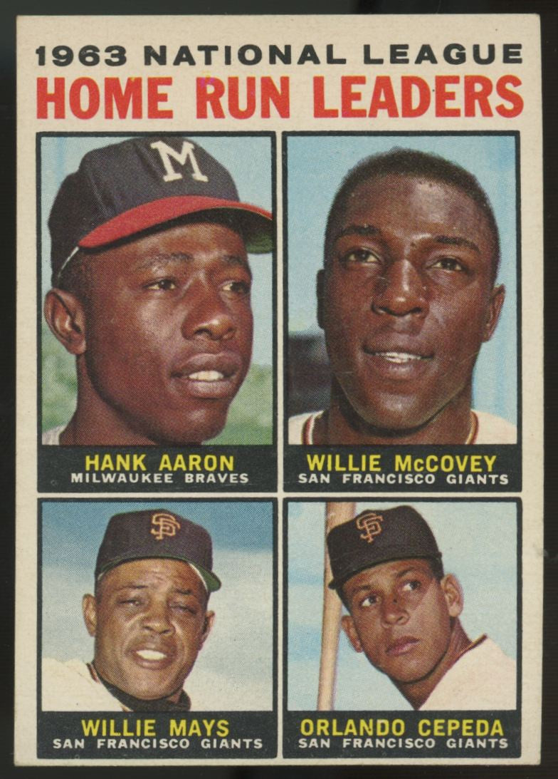 1964 Topps Hank Aaron, Willie Mays, Cepdeda, McCovey #9 EX