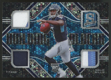 2022 Spectra Malik Willis RC Building Blocks Triple Patch /60 #BBL-MWI
