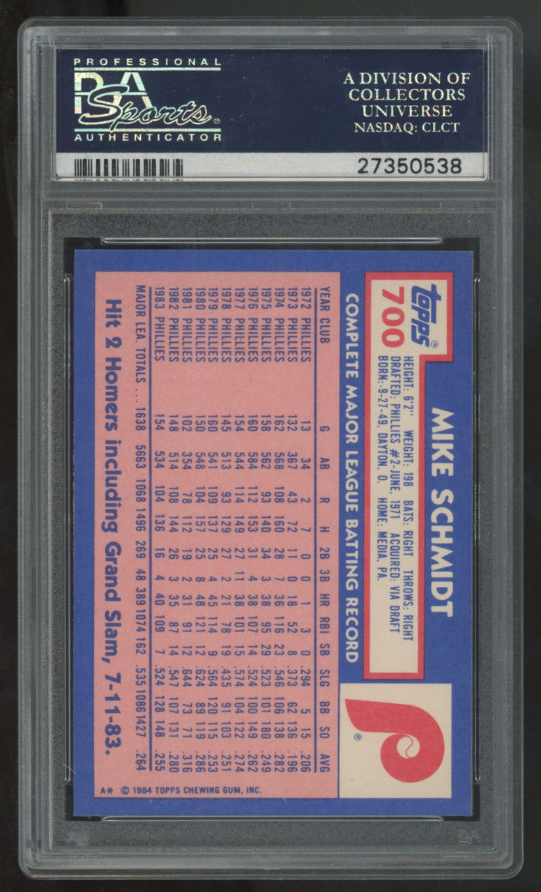 1984 Topps Tiffany Mike Schmidt #700 PSA 10
