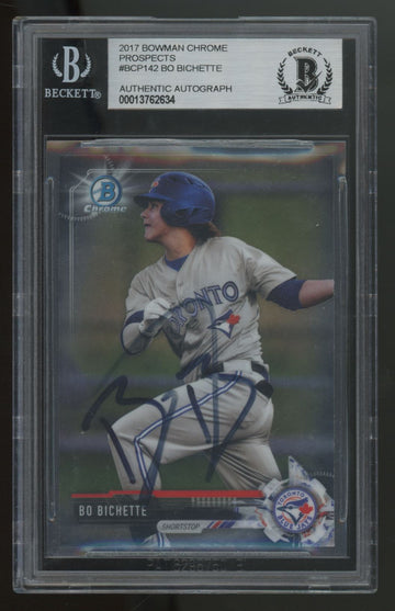 2017 Bowman Chrome Bo Bichette Prospect #BCP-142 Signed Autographed BAS