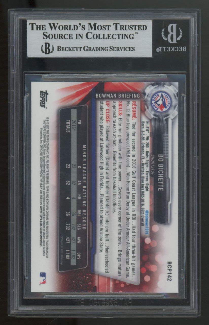 2017 Bowman Chrome Bo Bichette Prospect #BCP-142 Signed Autographed BAS