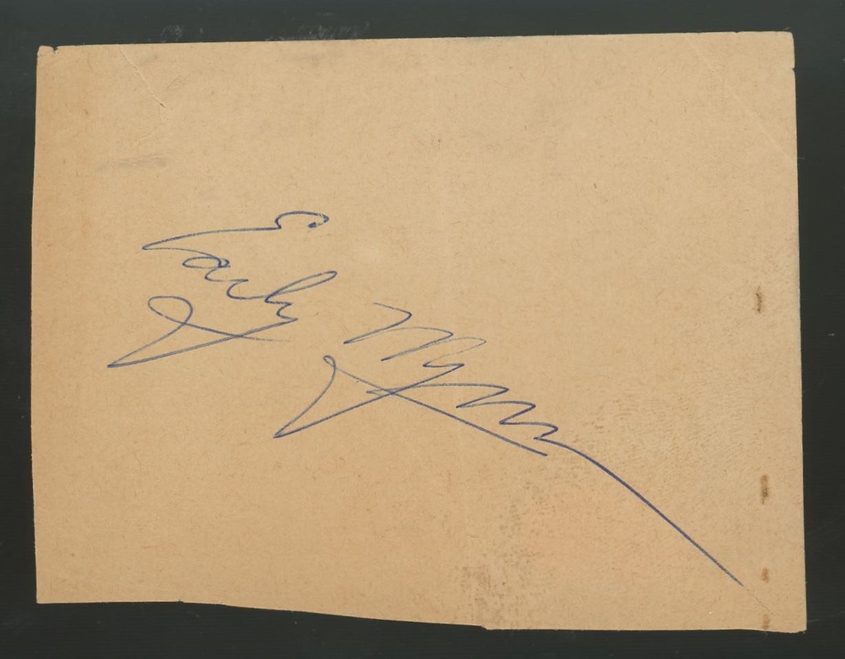 Early Wynn Signed Autographed Cut JSA