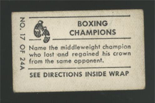 1948 Topps Magic Tony Zale Boxing Champions #17 Good