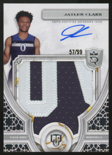 2023-24 Topps Royalty Jaylen Clark RC Patch Auto RPA /99 #121