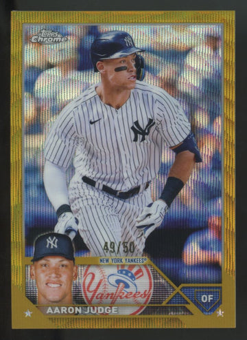2023 Topps Chrome Aaron Judge Gold Wave Refractor /50 #62