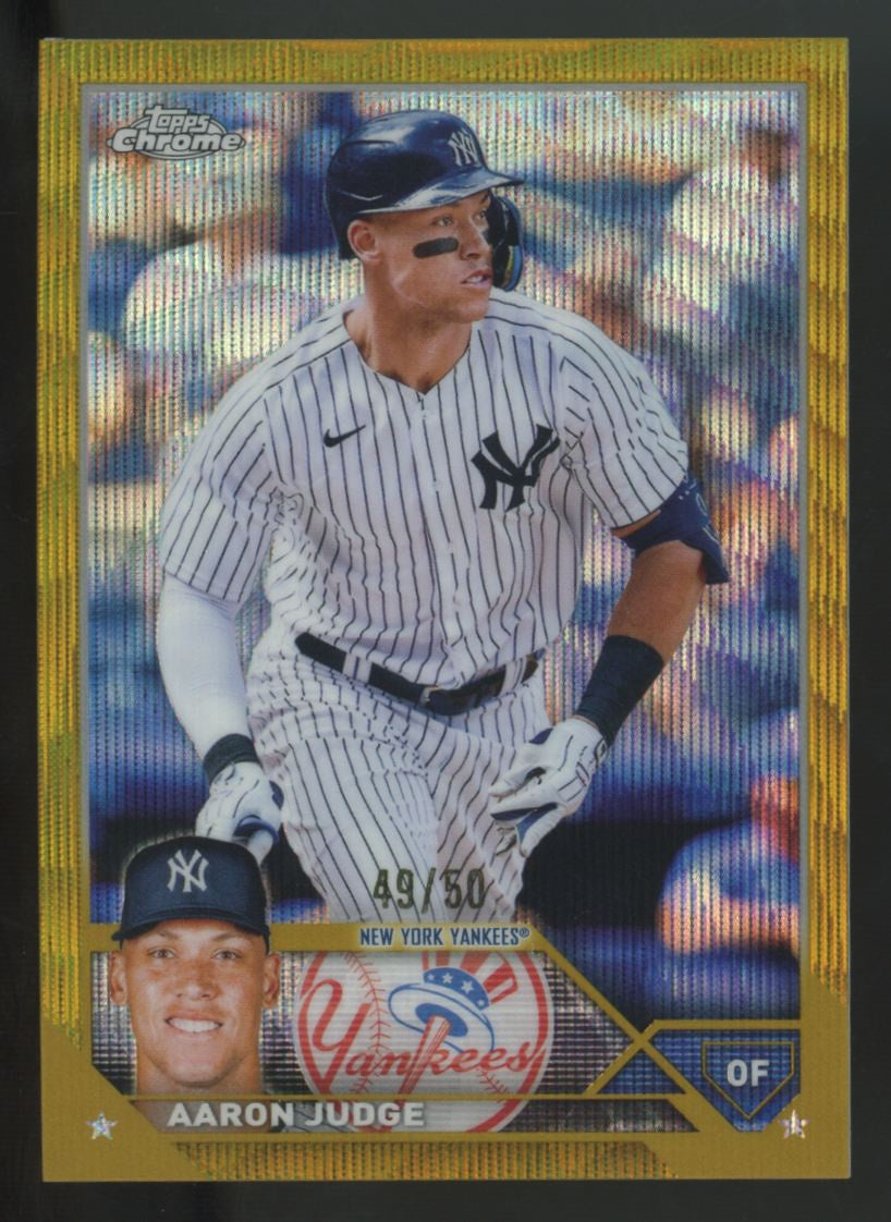2023 Topps Chrome Aaron Judge Gold Wave Refractor /50 #62
