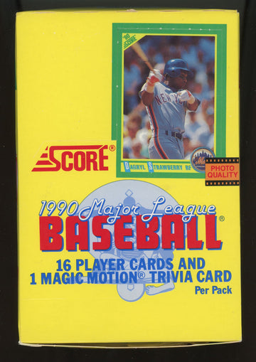 1990 Score Baseball Wax Box 36 Sealed Packs
