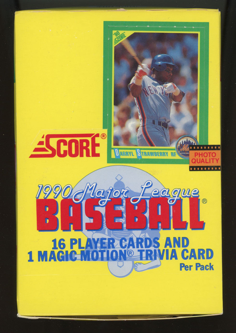 1990 Score Baseball Wax Box 36 Sealed Packs
