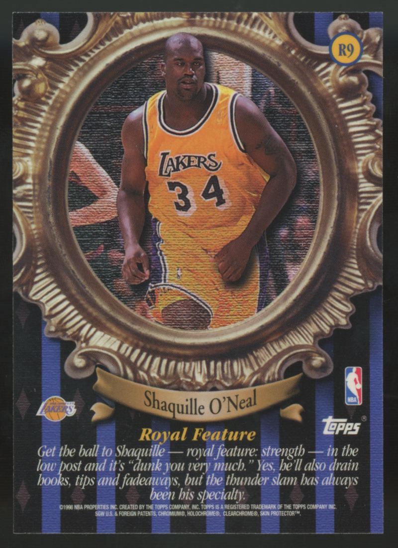 1998-99 Topps Shaquille O'Neal Roundball Royalty W/Coating #R9