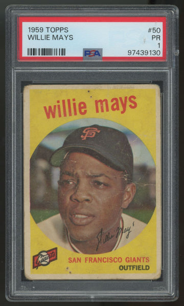 1959 Topps Willie Mays #50 PSA 1 *130