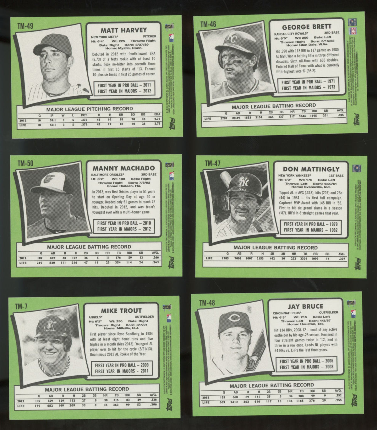 2013 Topps Update 1971 Mini Complete Set (50/50) NM/MT
