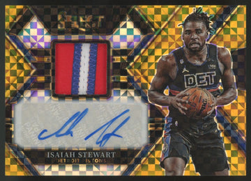 2022-23 Select Isaiah Stewart Gold Patch Auto Prizm /10 #AM-ISW