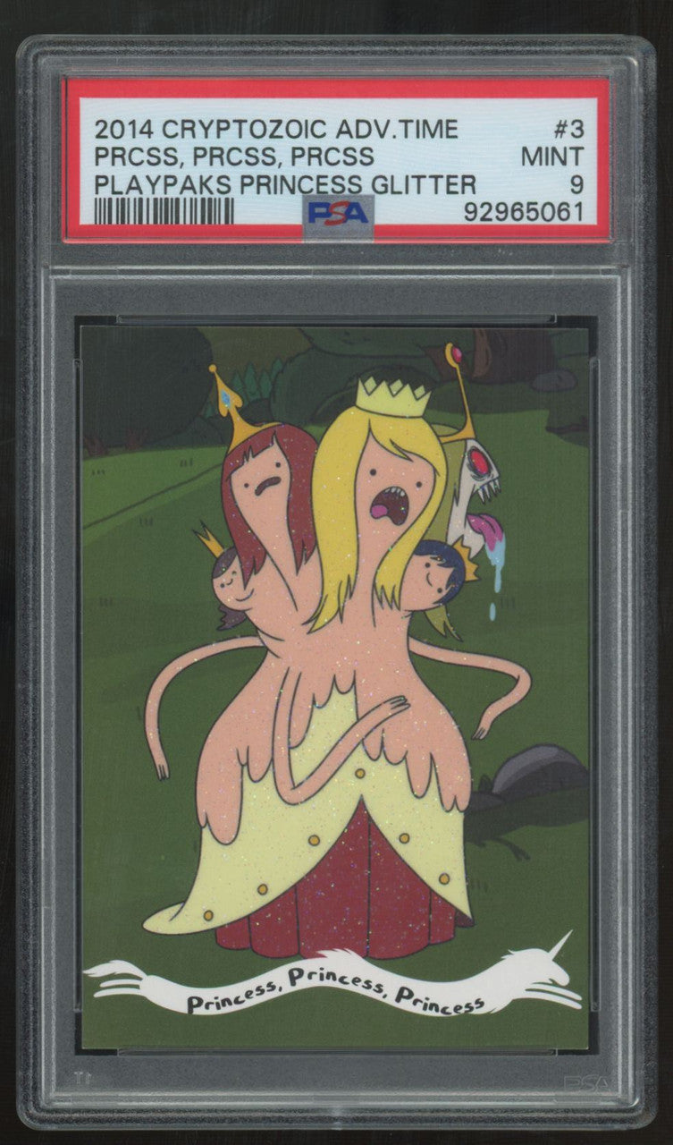 2014 Adventure Time Princess, Princess, Princess Playpaks Glitter #3 PSA 9