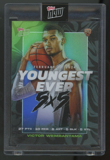 2023-24 Topps Now Victor Wemanyama RC Youngest Ever 5x5 #VW-2