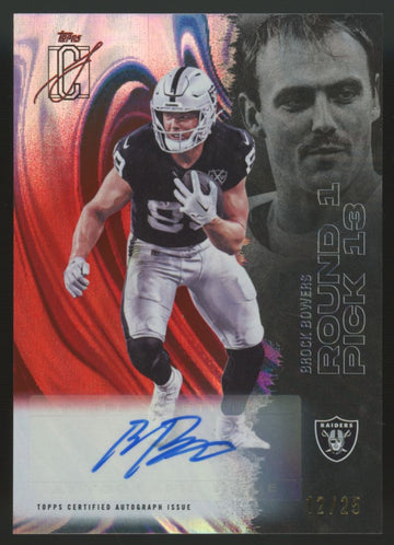 2025 Topps Signature Class Brock Bowers Red Lava Auto /25 #34