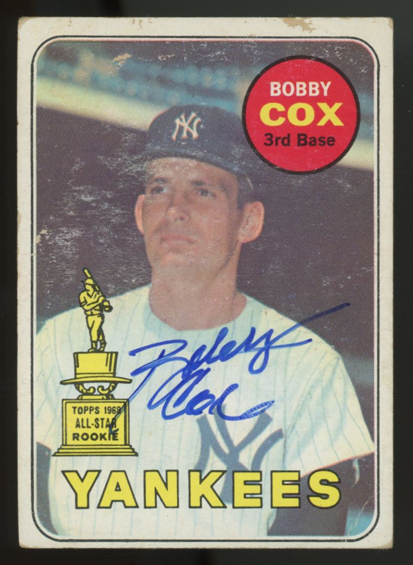 1969 Topps Bobby Cox #237 Signed Auto JSA