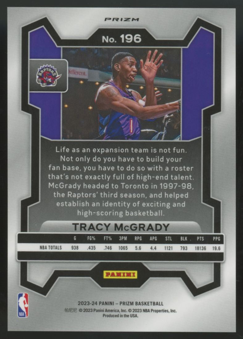 2023-24 Panini Prizm Tracy McGrady Snakeskin SSP #196