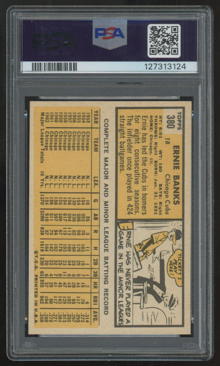 1963 Topps Ernie Banks #380 PSA 7 *124